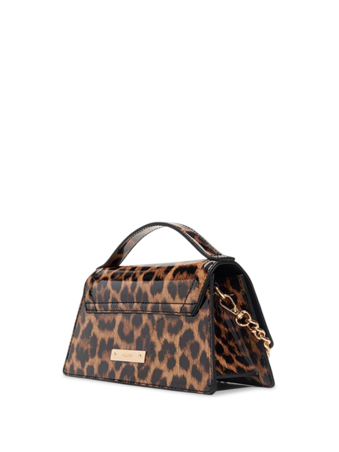 

ALDO Women LYSANDRIA Animal Printed Structured Leather Handheld Bag, Brown
