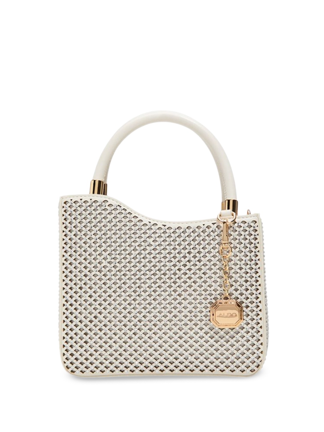 

ALDO Women SUNSPARKLE Textured Structured Handheld Bag, White