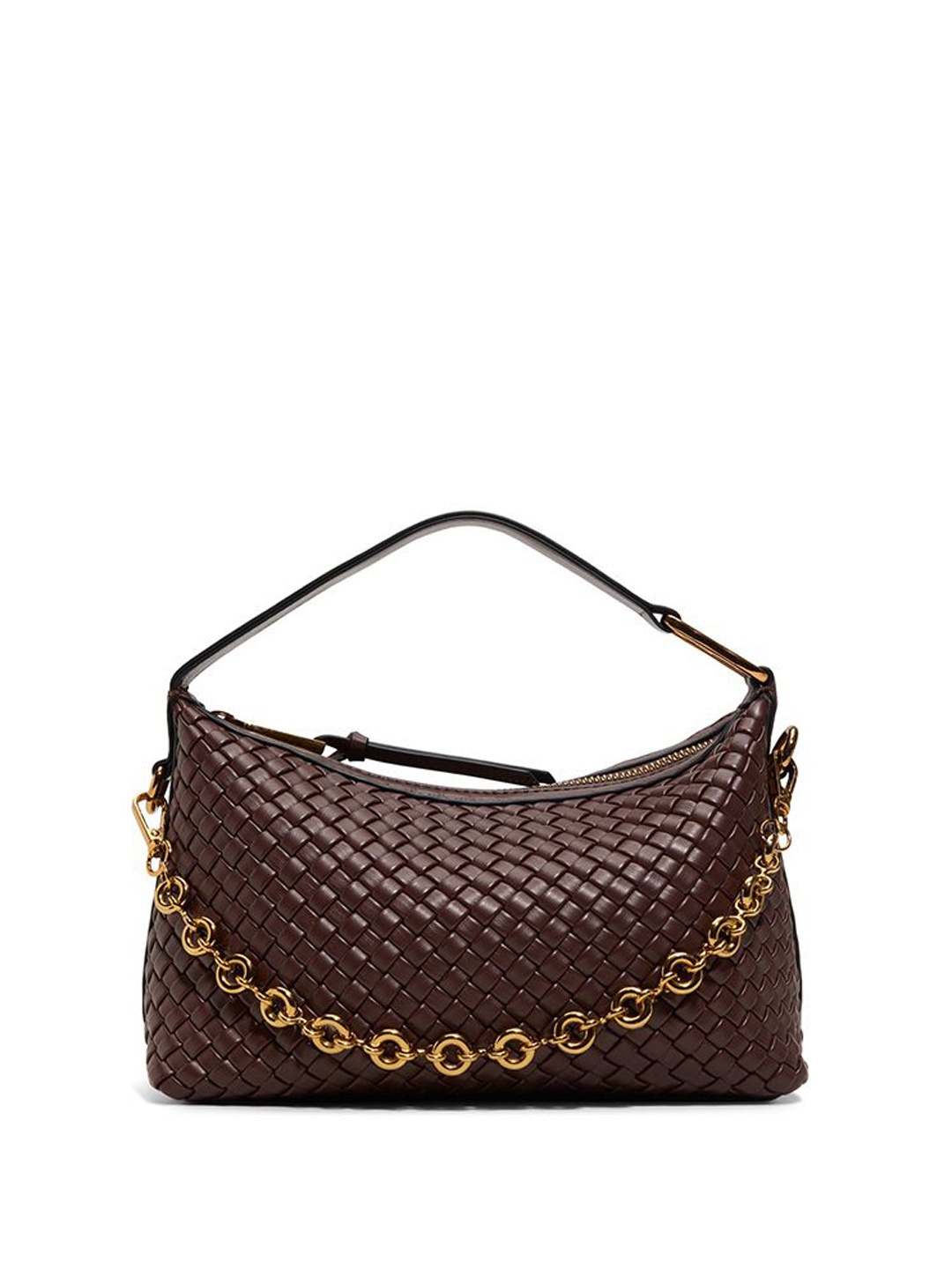 

ALDO Women Textured Structured Leather Shoulder Bag, Brown