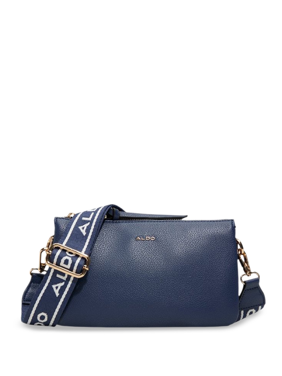 

ALDO Women Solid Swagger Leather Sling Bag, Navy blue