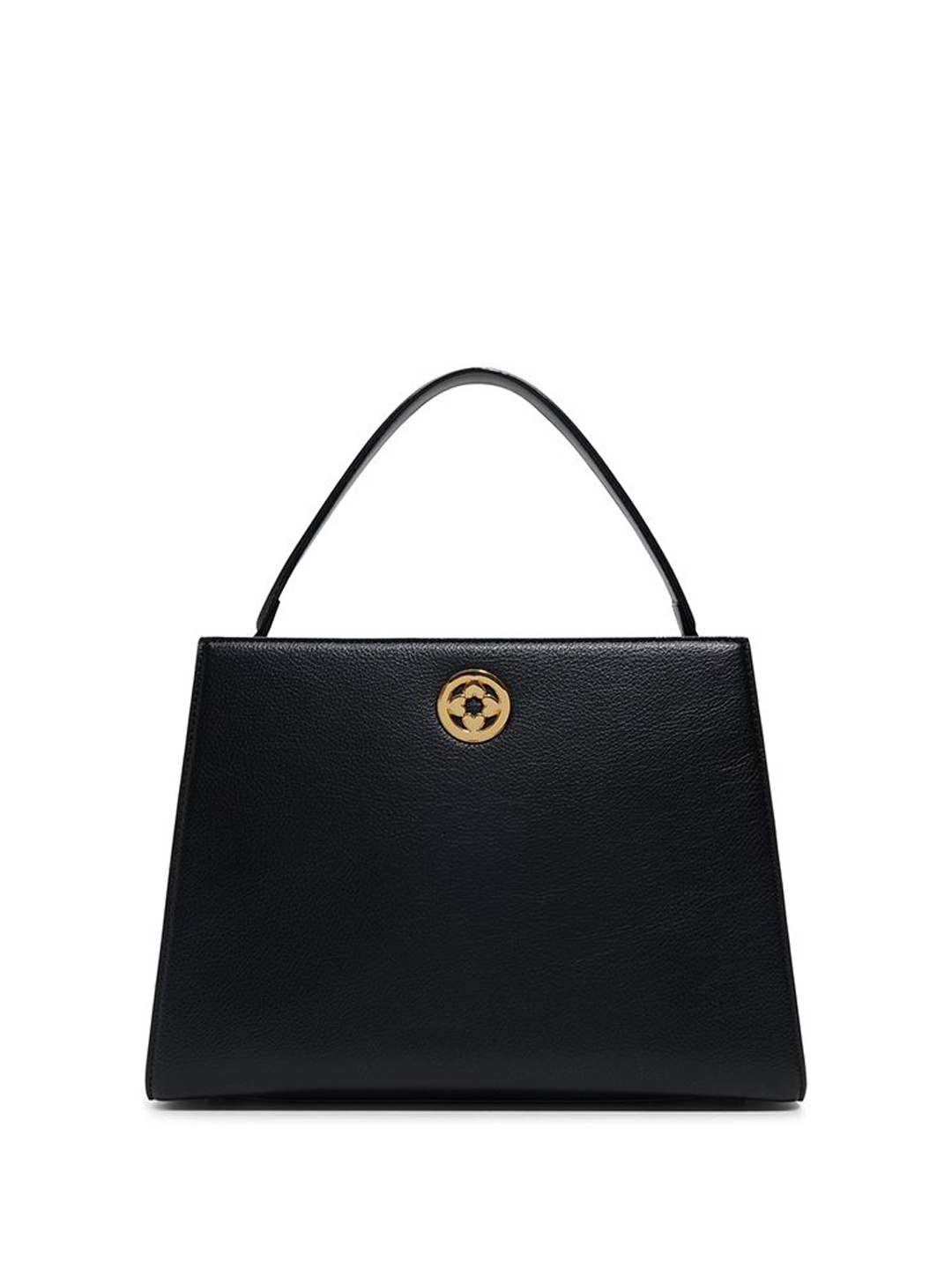 

ALDO Women GORDANA Solid Structured Leather Handheld Bag, Black