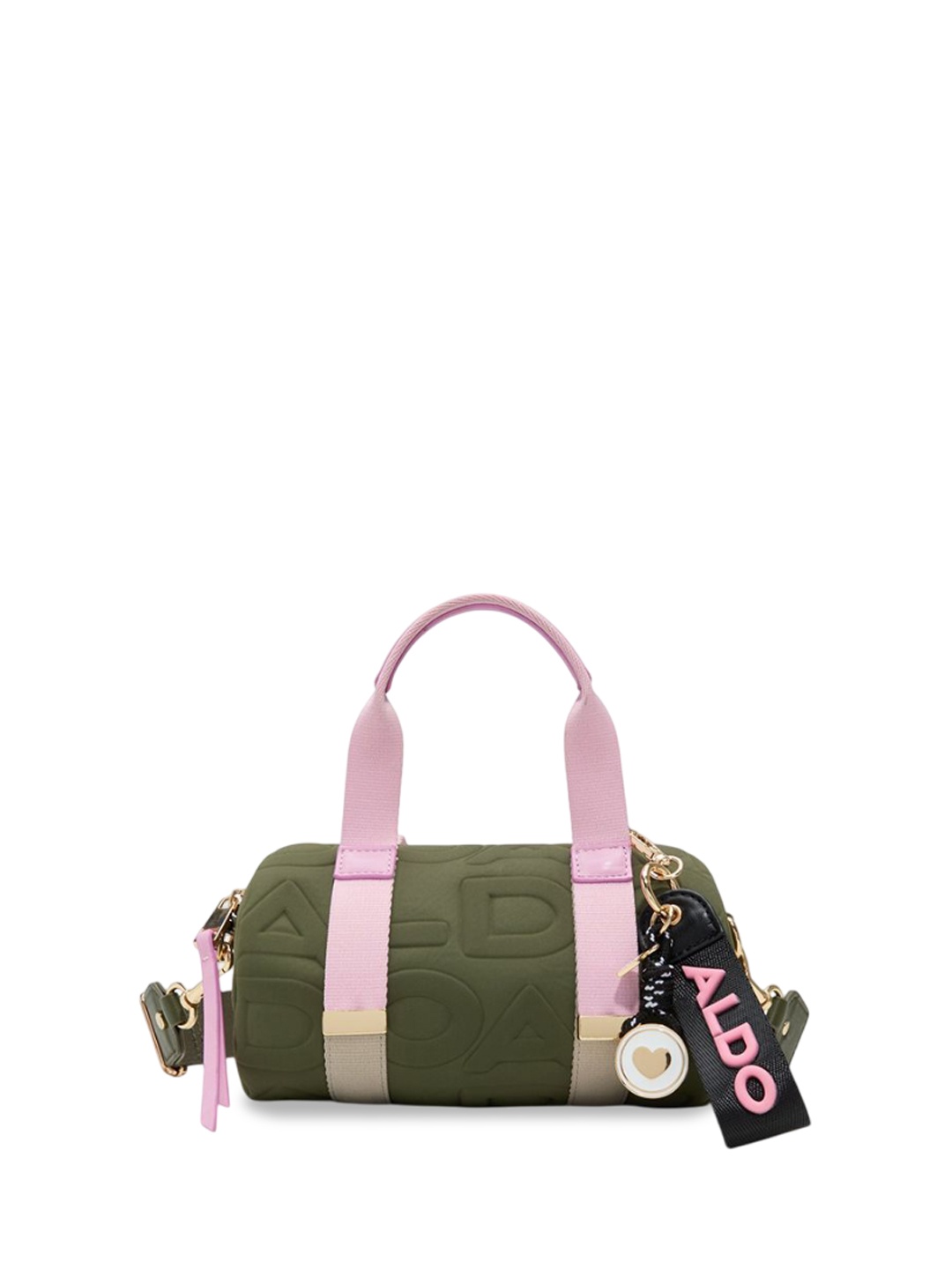 

ALDO Women Textured Structured Handheld Bag, Olive