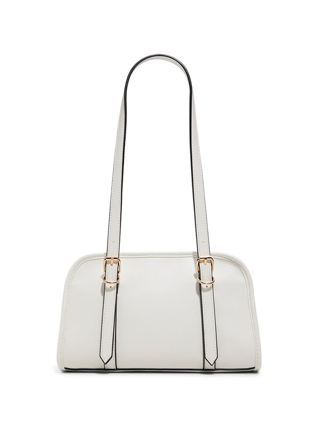 

ALDO Women Solid Structured Leather Shoulder Bag, White