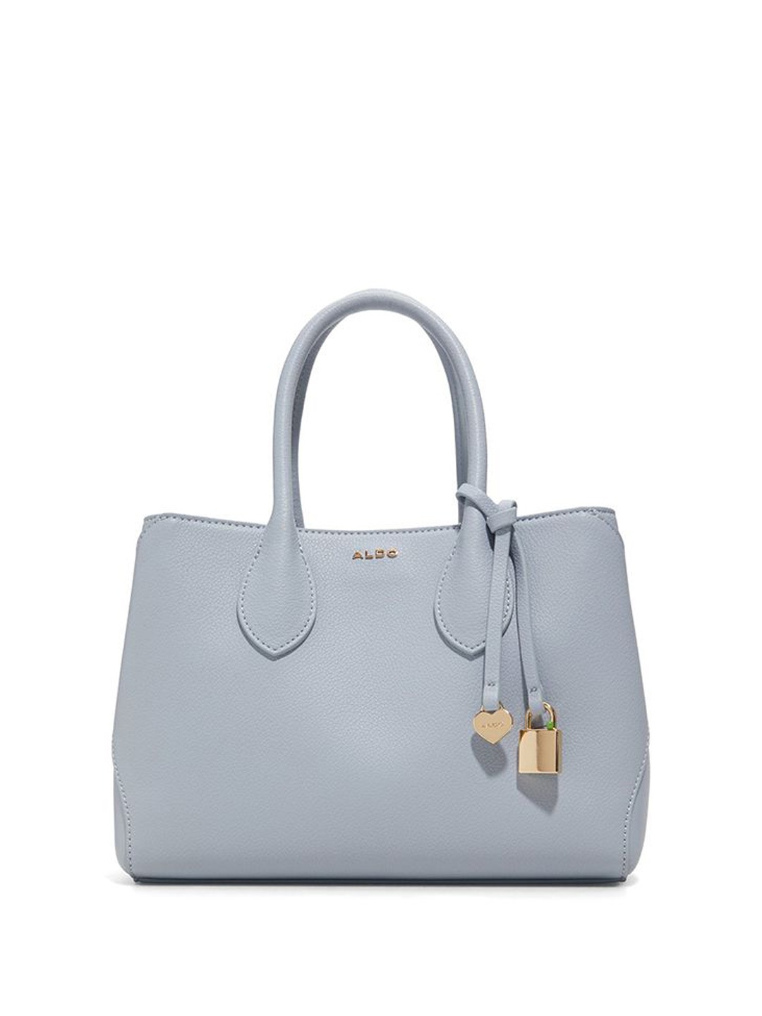 

ALDO Women Solid Structured Leather Handheld Bag, Blue