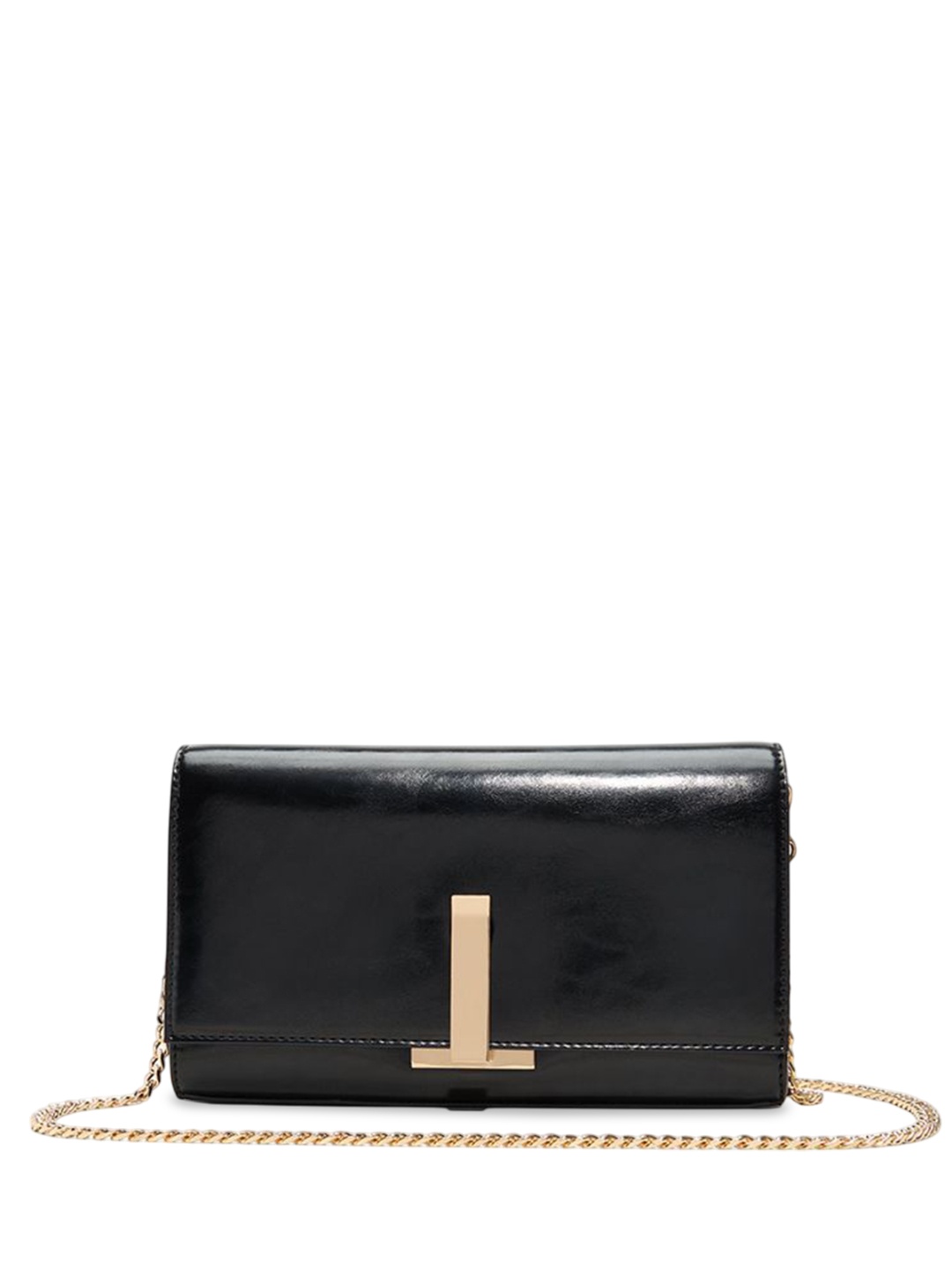 

ALDO Women ADORING Solid Structured Leather Sling Bag, Black