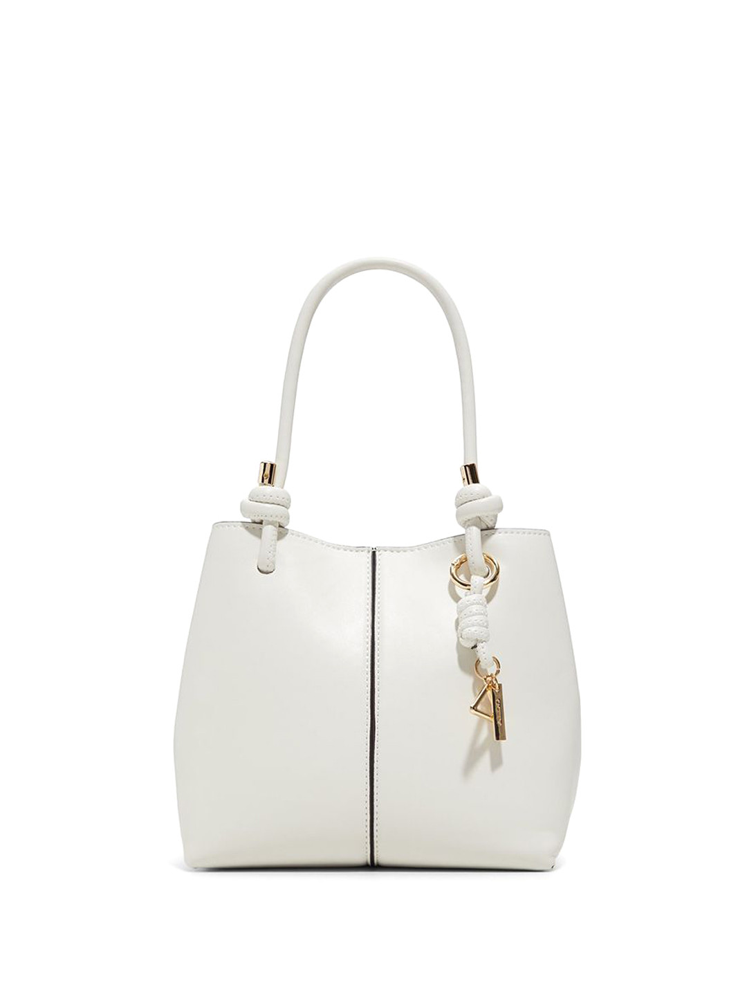 

ALDO Women Solid Structured Leather Shoulder Bag, White