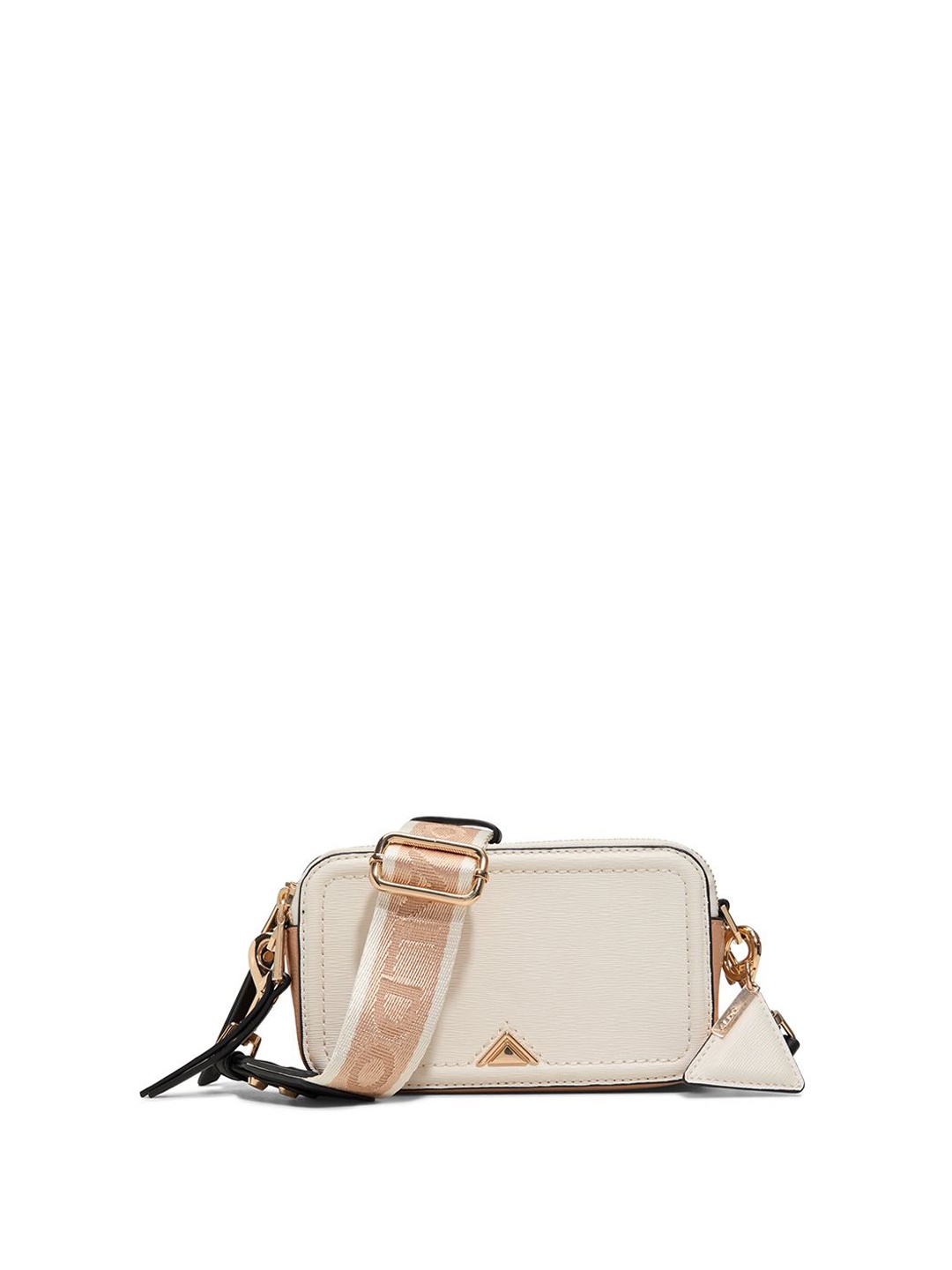 

ALDO Women Textured Structured Leather Sling Bag, Beige