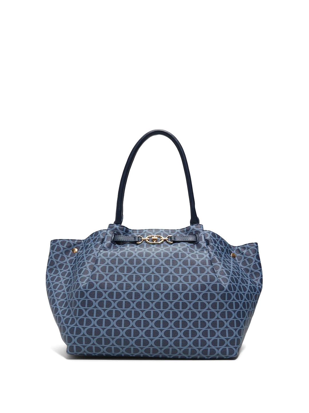 

ALDO Women MARSEILLA Geometric Printed Structured Leather Shoulder Bag, Blue