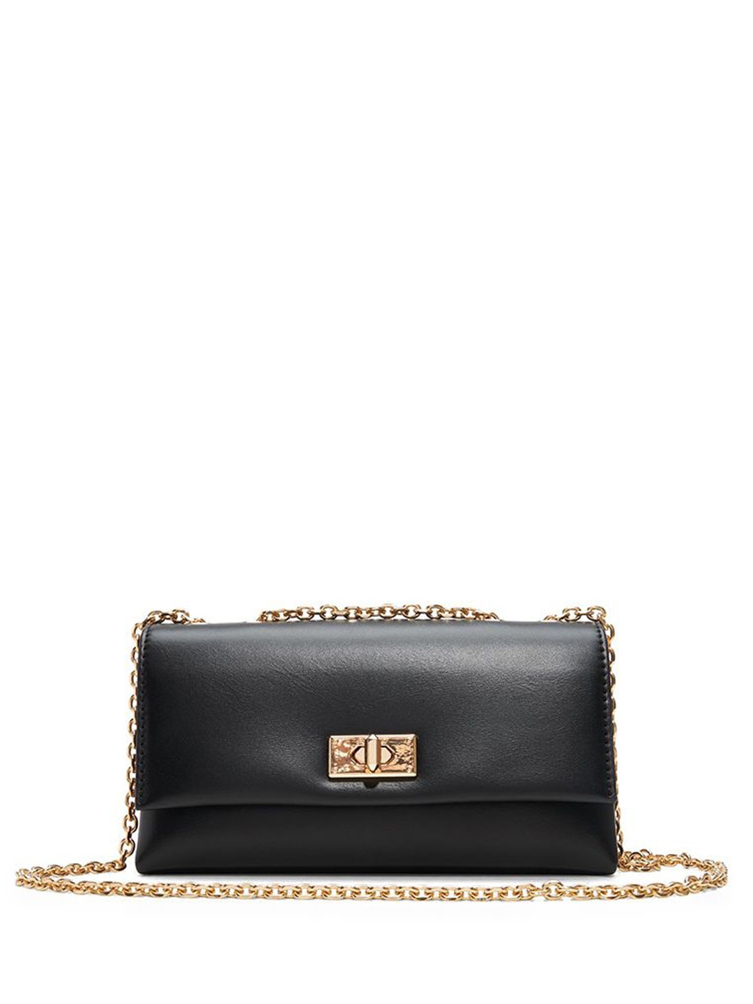 

ALDO Women ONZE Solid Structured Leather Sling Bag, Black