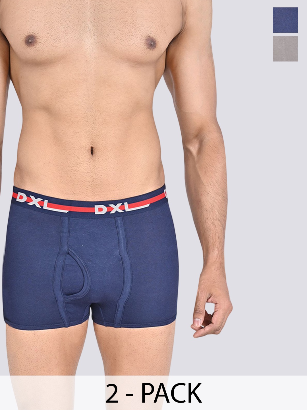 

SANDO Men Pack Of 2 Cotton TrunksSO-DXL_MINI_0_E01_02, Grey