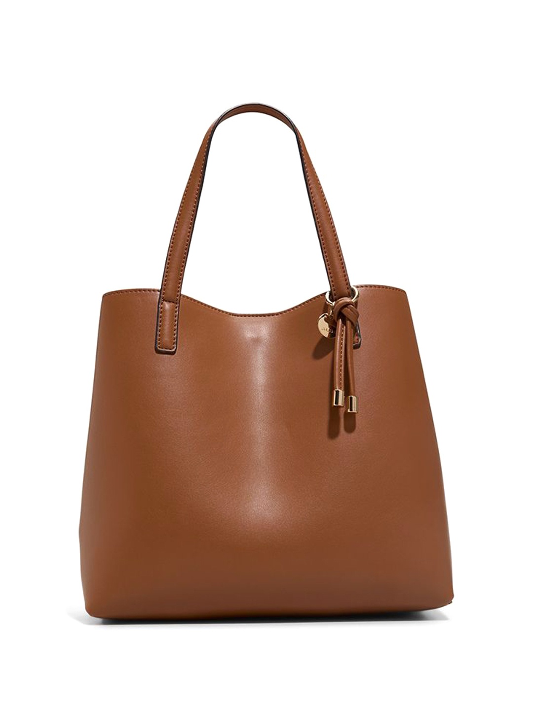 

ALDO Women Solid Shopper Leather Shoulder Bag, Brown