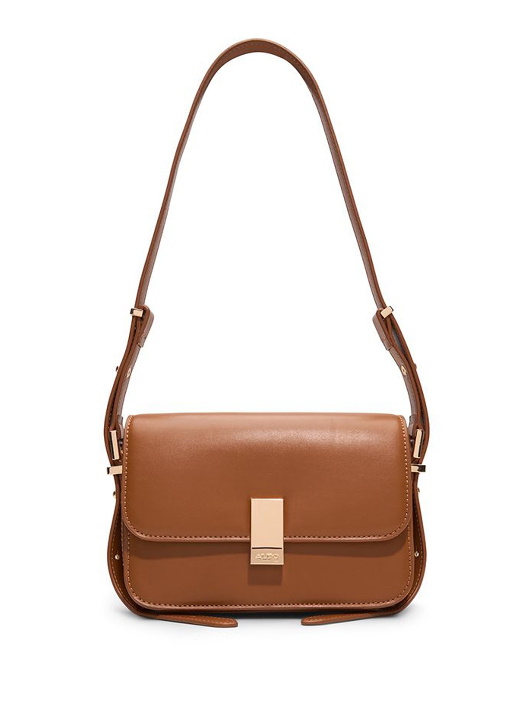 

ALDO Women Solid Structured Leather Shoulder Bag, Brown