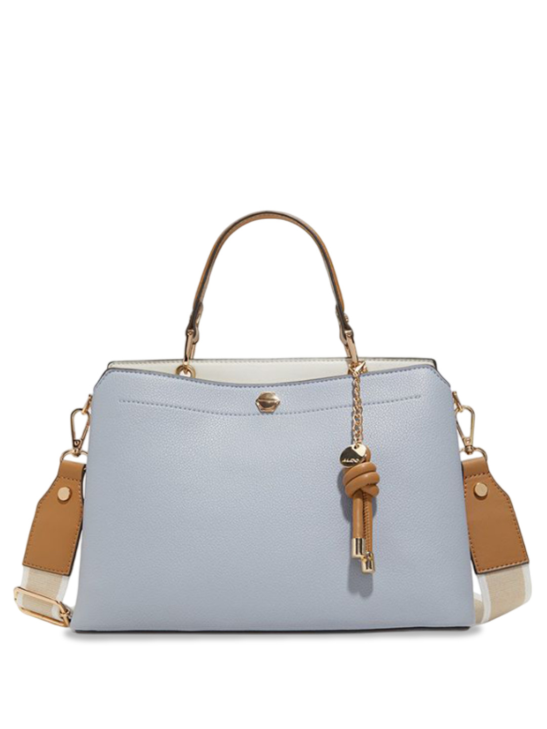 

ALDO Women BERNARDOS Solid Structured Leather Handheld Bag, Blue