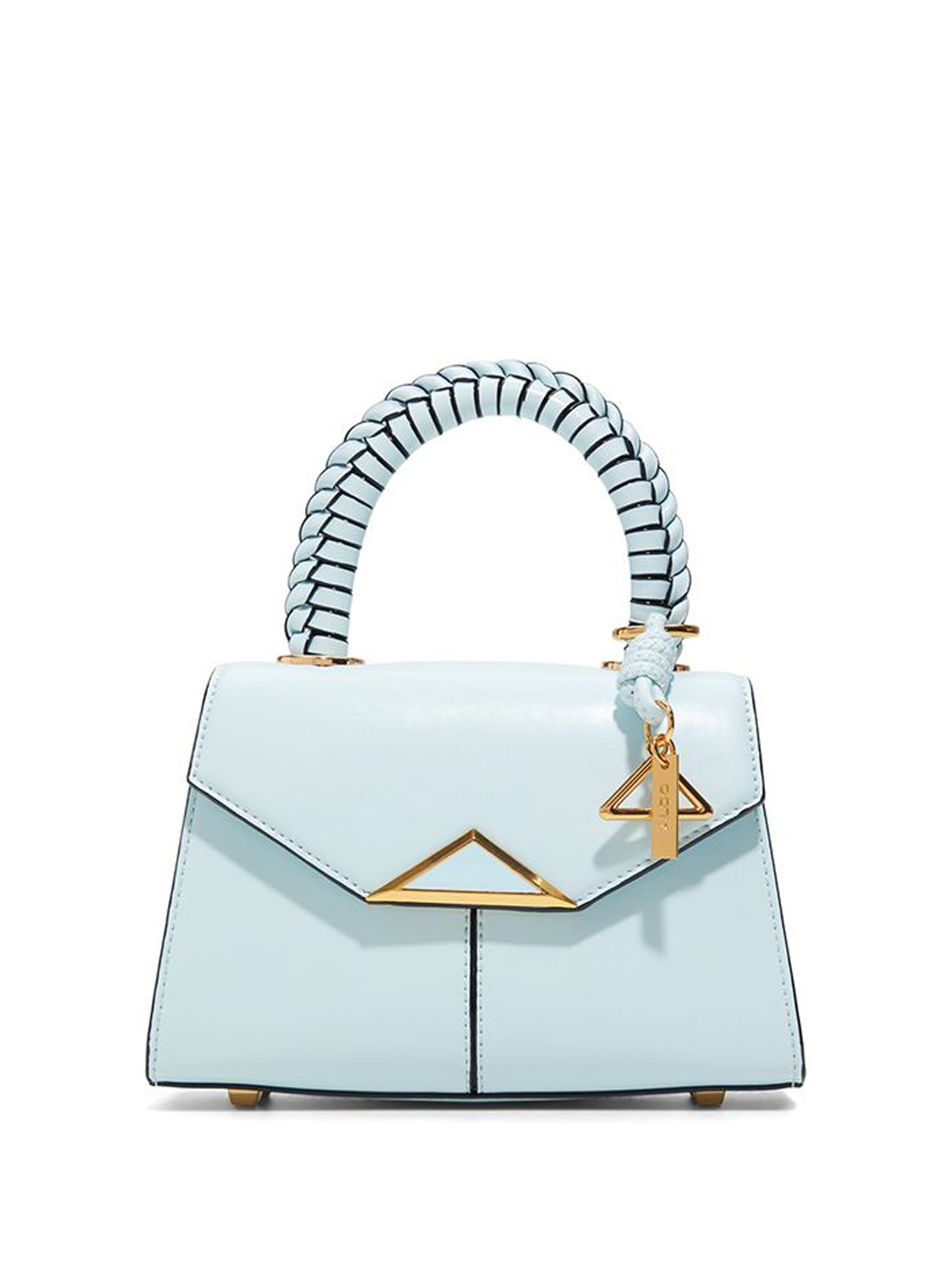 

ALDO Women Solid Handheld Bag with Tasselled, Blue