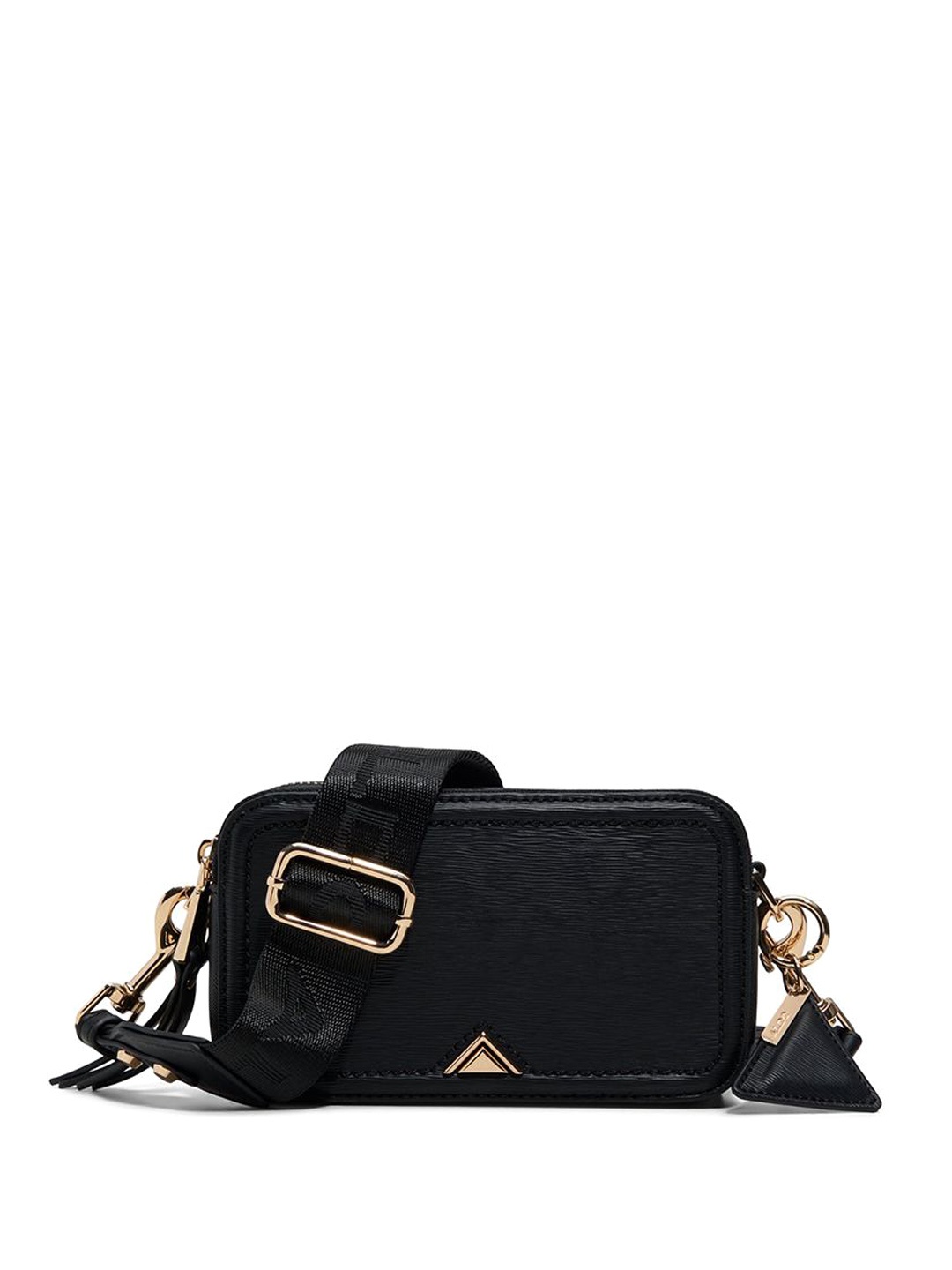 

ALDO Women DWUMA Solid Structured Leather Sling Bag, Black