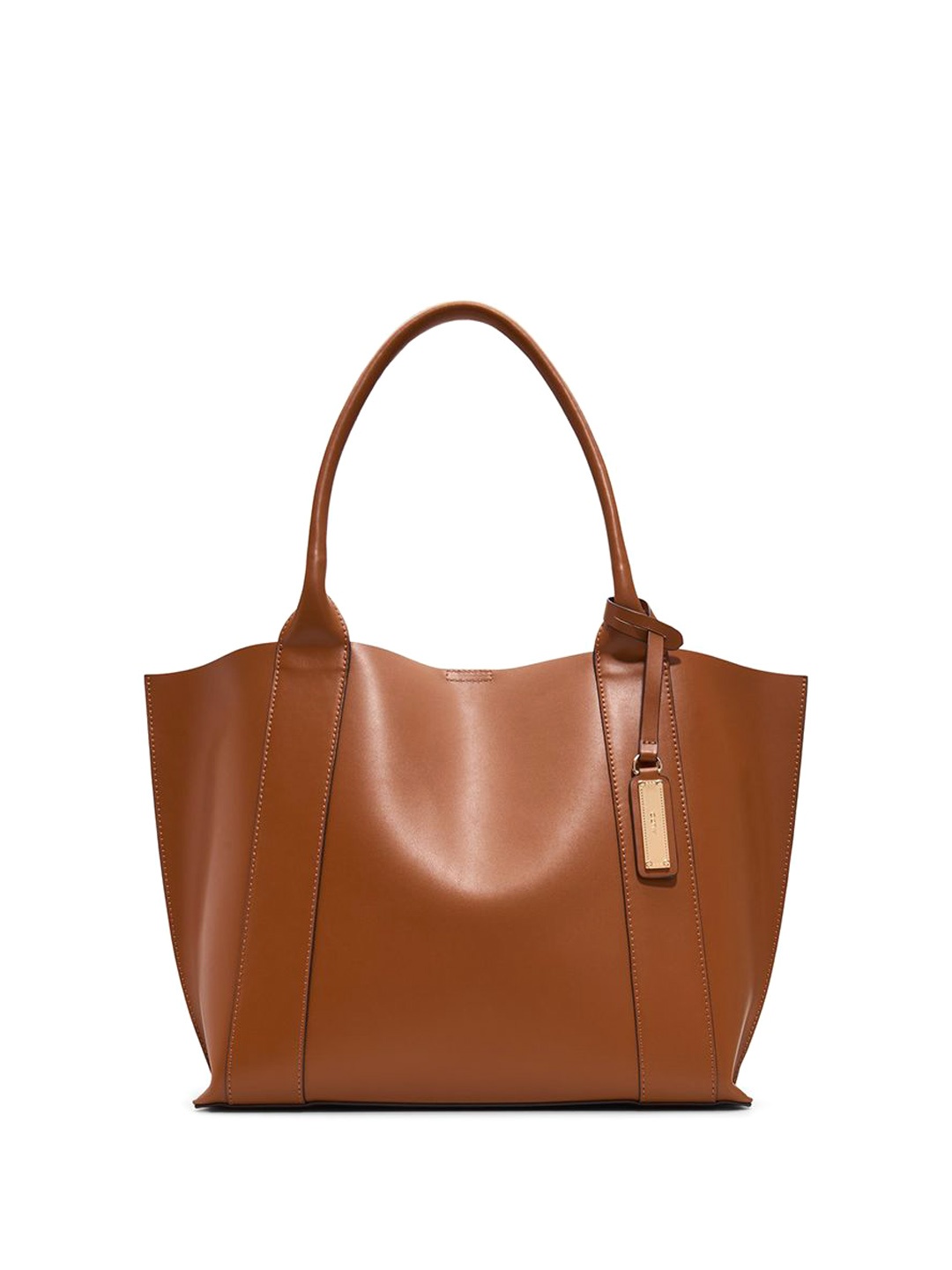 

ALDO Women SPLISH Solid Structured Leather Shoulder Bag With Pouch, Brown
