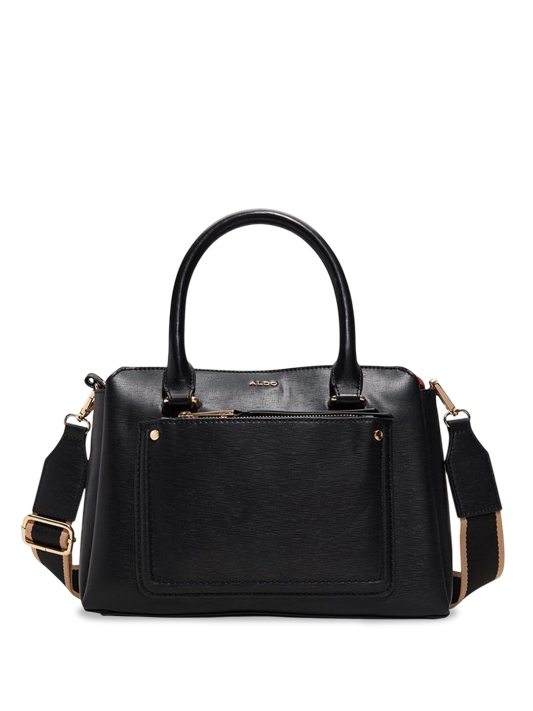 

ALDO Women Solid Structured Handheld Bag, Black