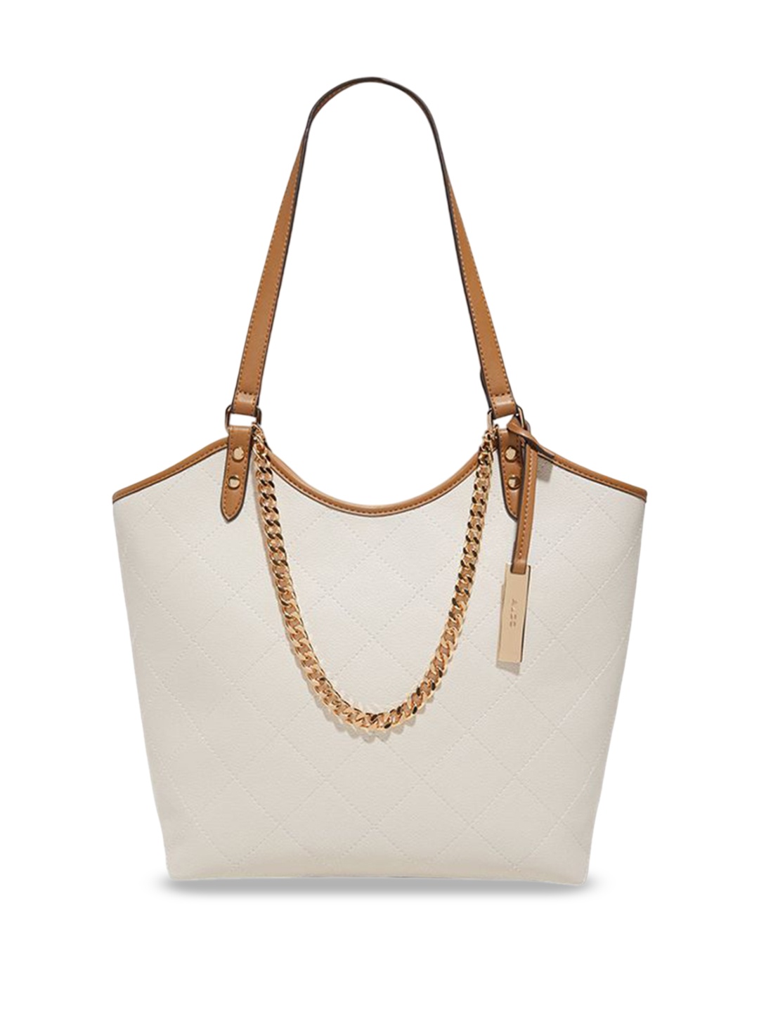 

ALDO Women Solid Swagger Leather Shoulder Bag With Pouch, Beige