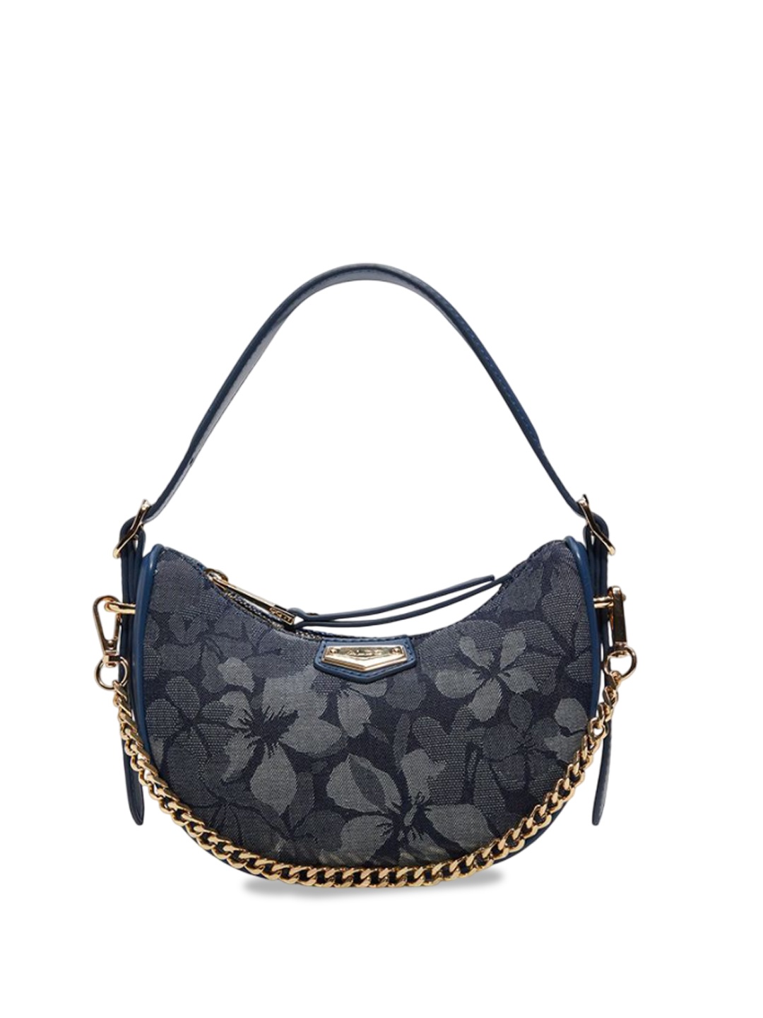 

ALDO Women SANDROSE Floral Printed Structured Leather Handheld Bag, Blue