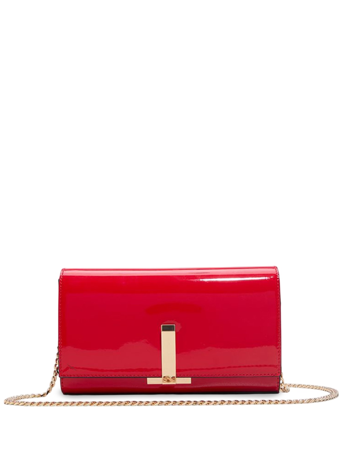 

ALDO Women ADORING Solid Structured Leather Sling Bag, Red