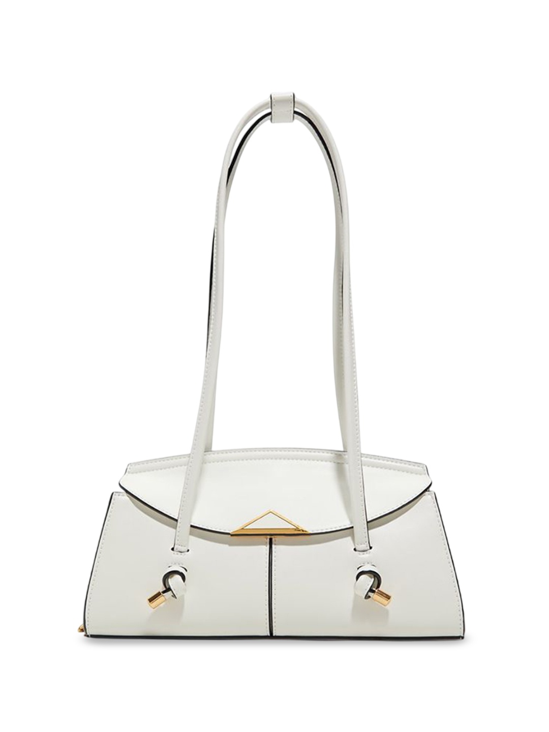

ALDO Women SHOULDERSADIE Solid Structured Leather Shoulder Bag, White