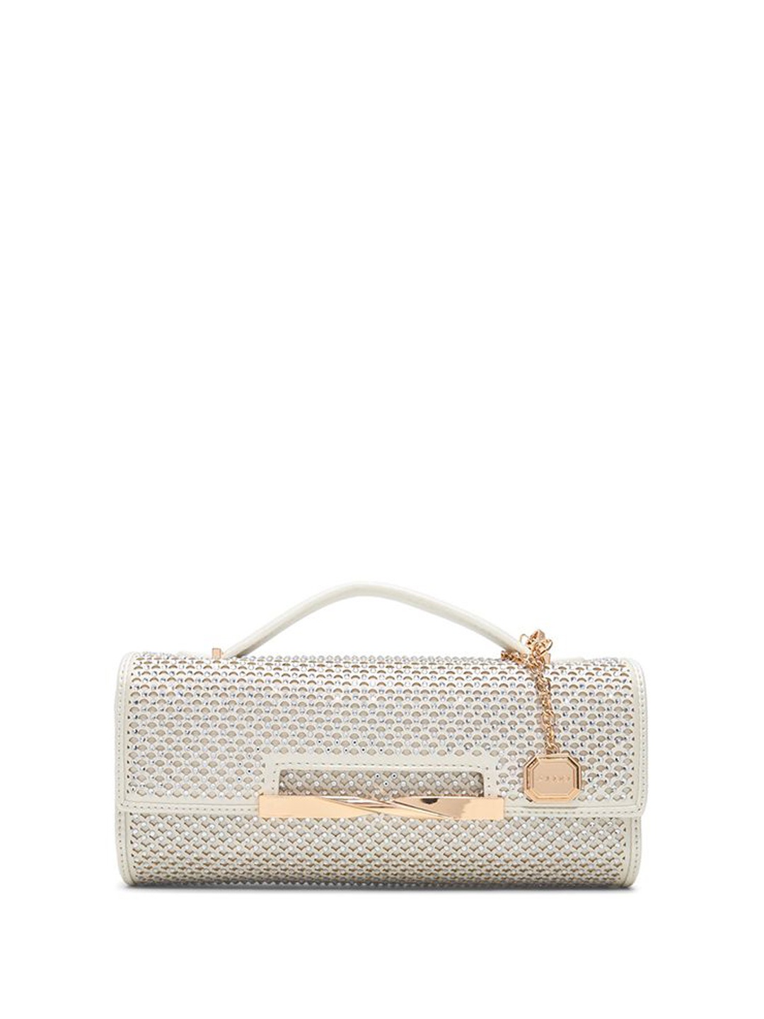 

ALDO Women NOVIE Textured Structured Leather Sling Bag, Cream