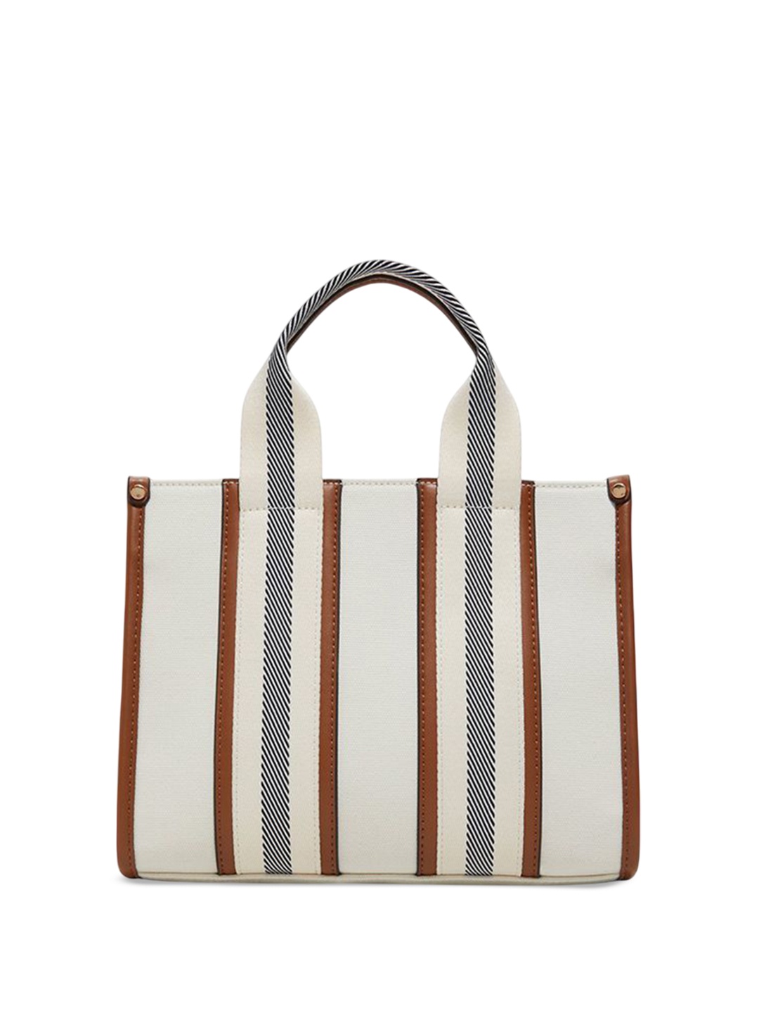 

ALDO Women Striped Shopper Handheld Bag, Brown