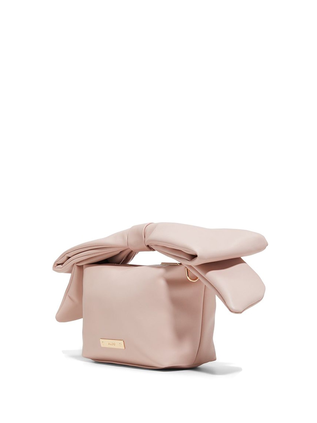 

ALDO Women Solid Structured Leather Handheld Bag, Pink