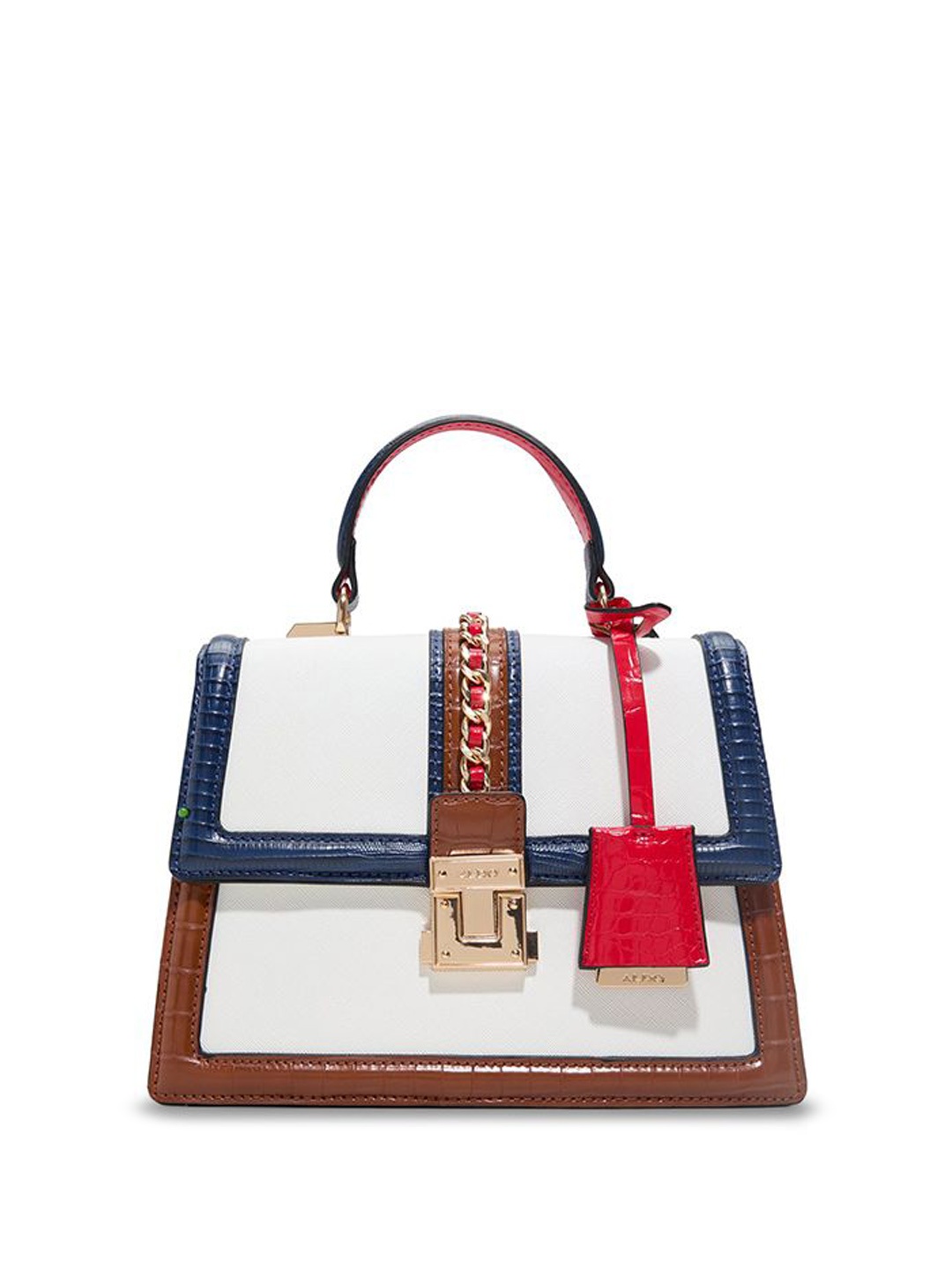 

ALDO Women MARTISSA Textured Structured Leather Handheld Bag, White