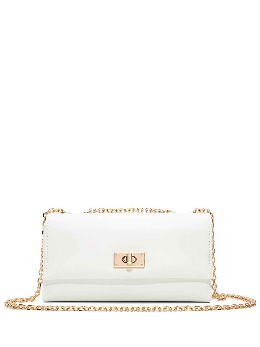 

ALDO Women ONZE Solid Structured Leather Sling Bag, White
