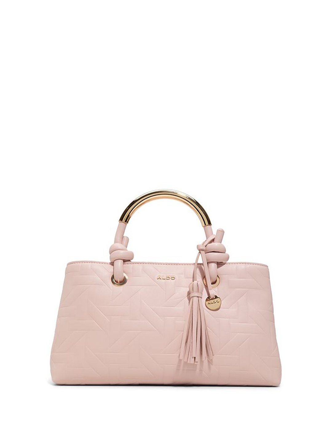 

ALDO Women YERIN Textured Structured Leather Handheld Bag, Pink