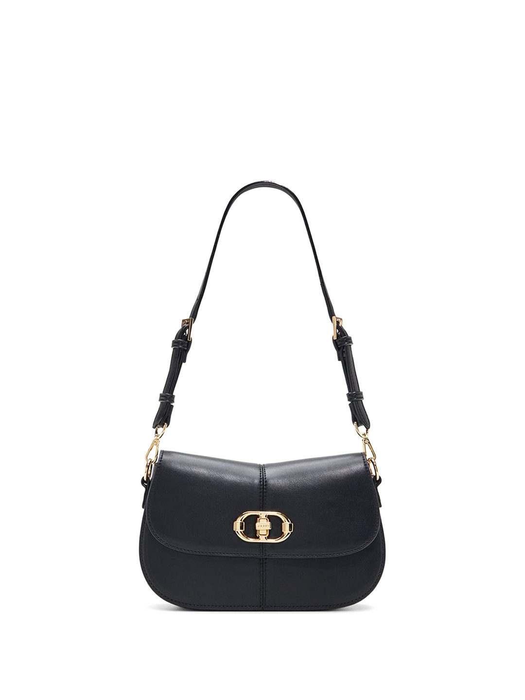 

ALDO Women RUYANA Solid Structured Leather Shoulder Bag, Black