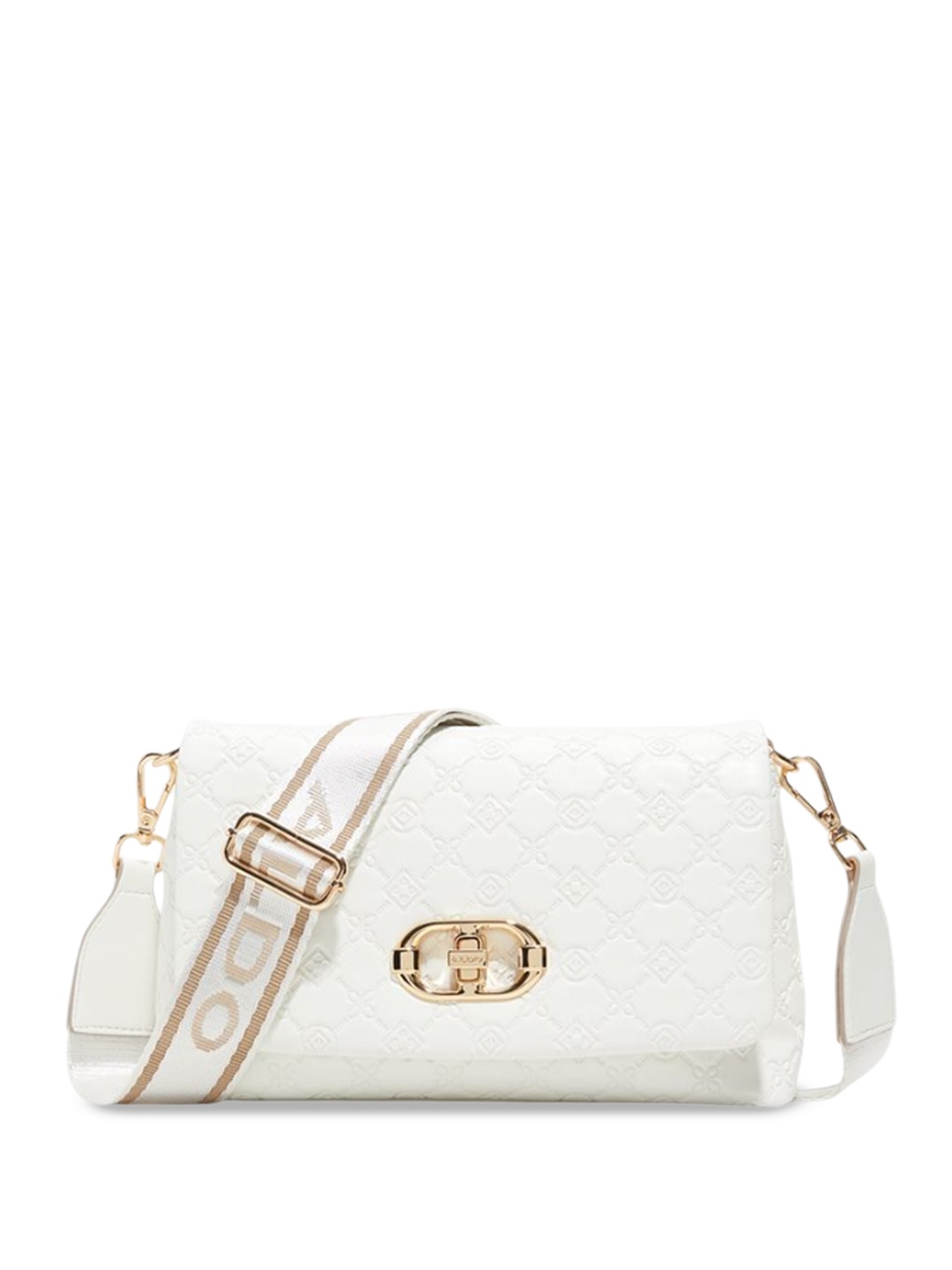 

ALDO Women CHOHA Textured Structured Leather Sling Bag, White