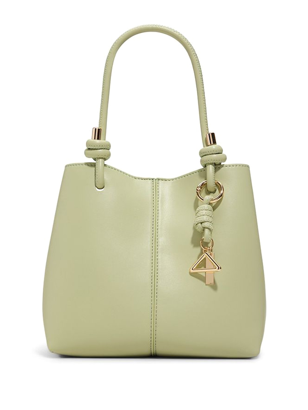 

ALDO Women Solid Structured Leather Shoulder Bag, Green