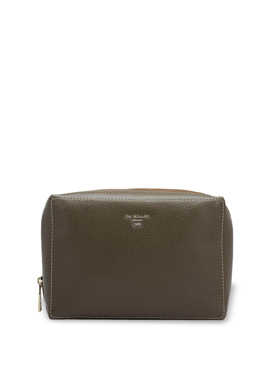 

Da Milano Women Textured Pouch Travel Accessory, Brown