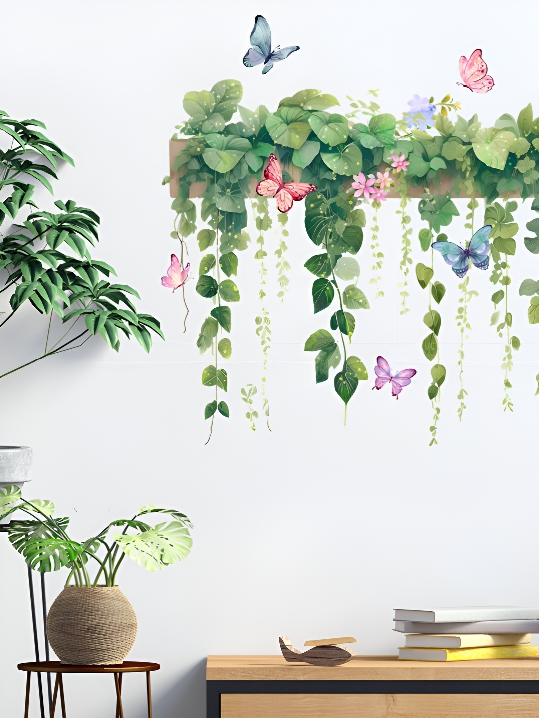 

Jaamso Royals Green Nordic Plant Printed Waterproof Printed Self Adhesive Sticker
