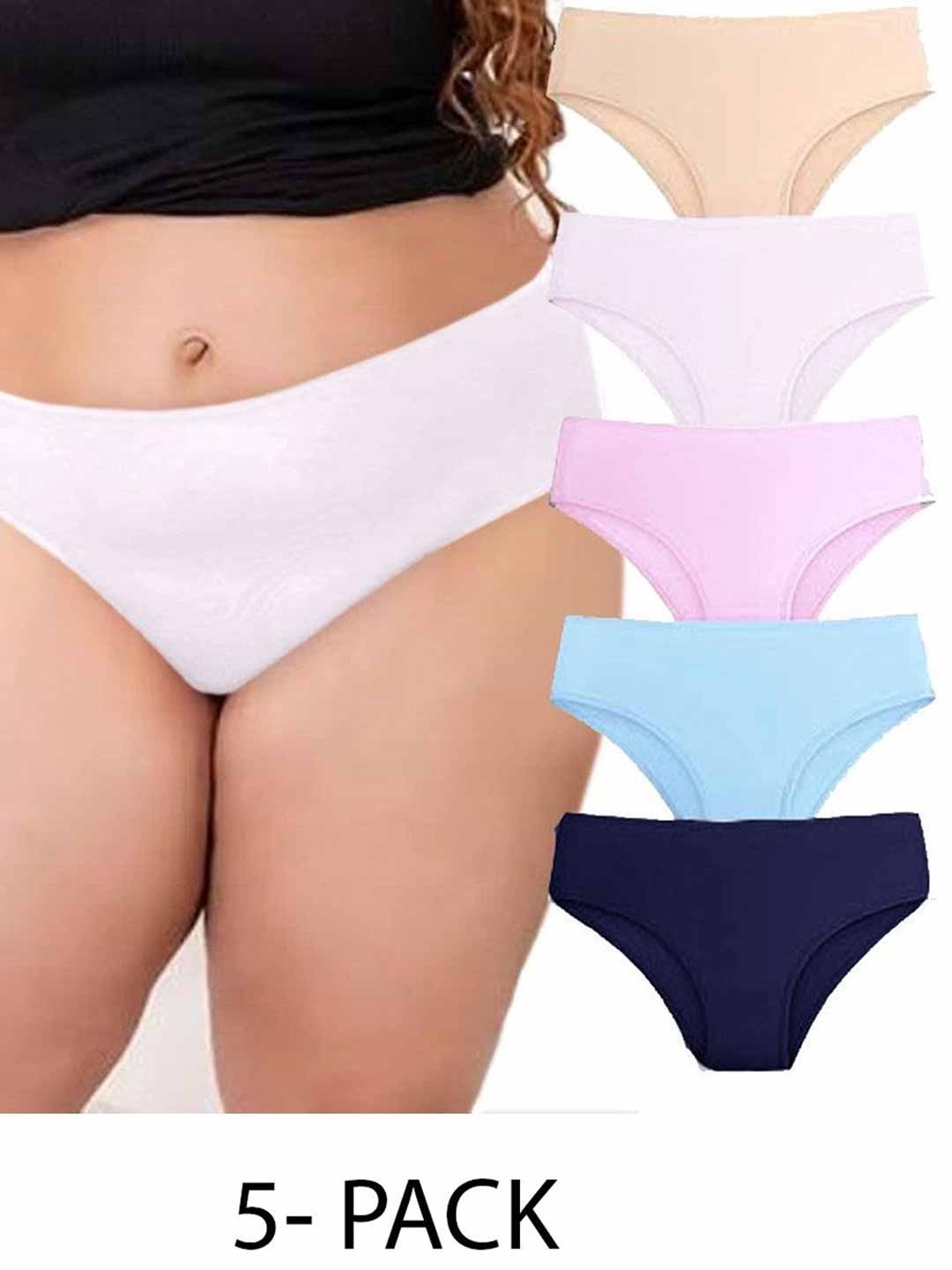 

Diving Deep Pack of 5 Cotton Hipster Briefs, Beige
