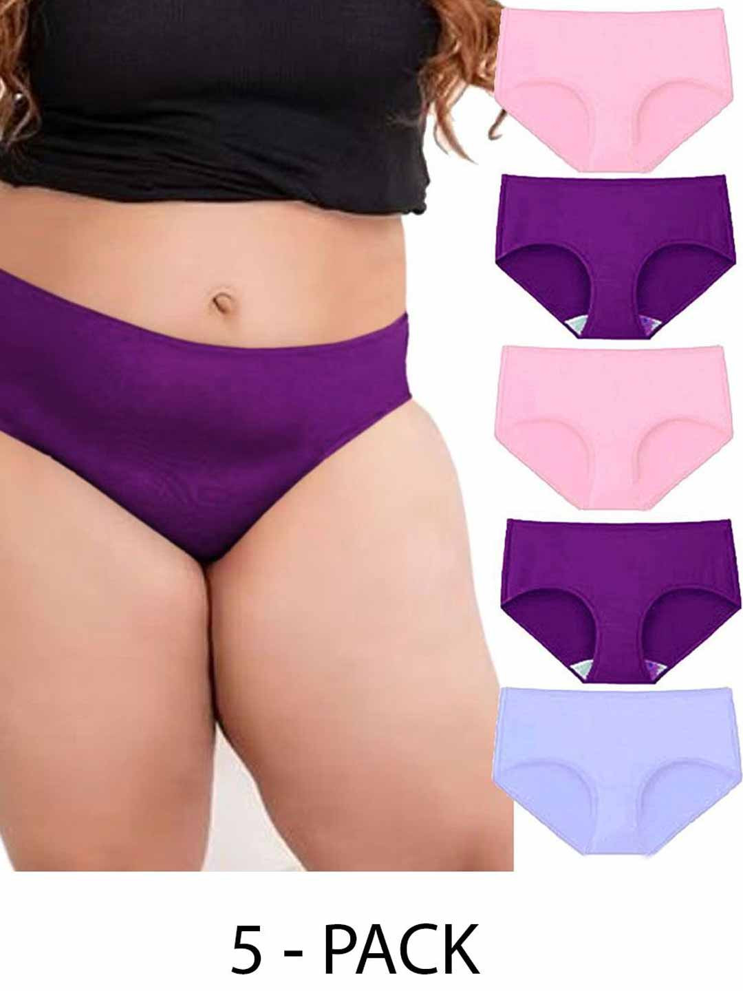 

Diving Deep Pack of 5 Cotton Hipster Briefs, Purple