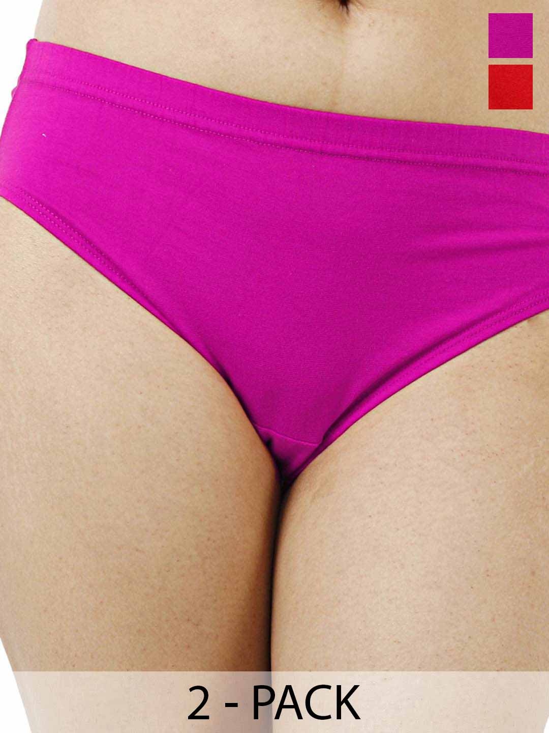 

Diving Deep Women Pack of 2 Cotton Assorted Hipster Briefs