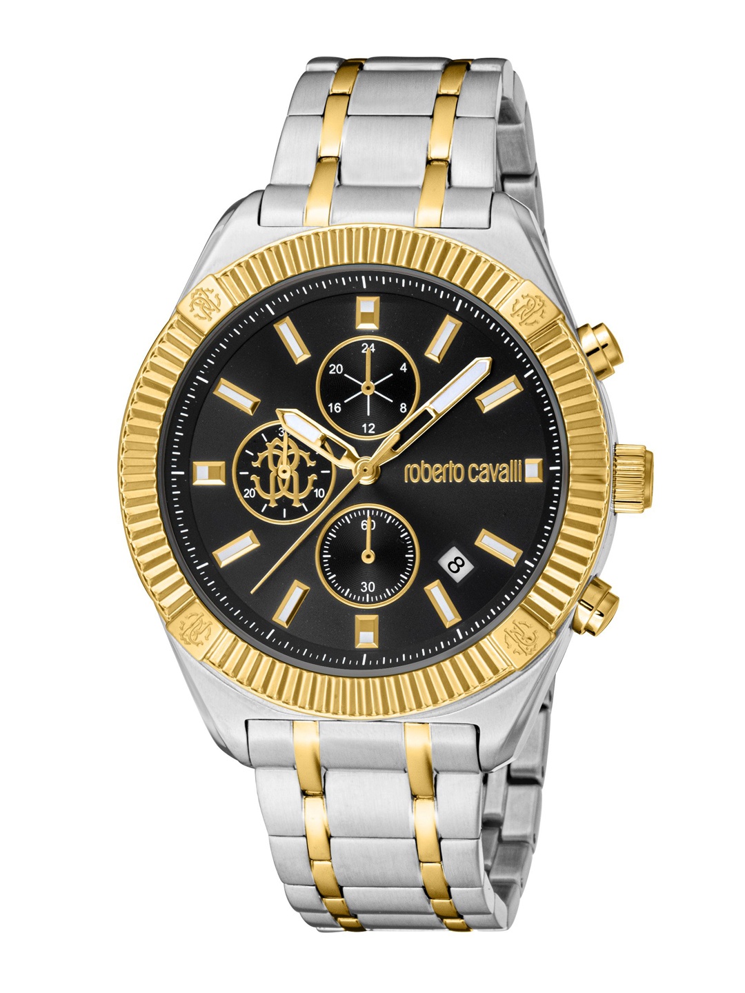 

Roberto Cavalli Men Dial & SS Bracelet Style Straps Analogue Automatic Watch RC5G011M0085, Multi