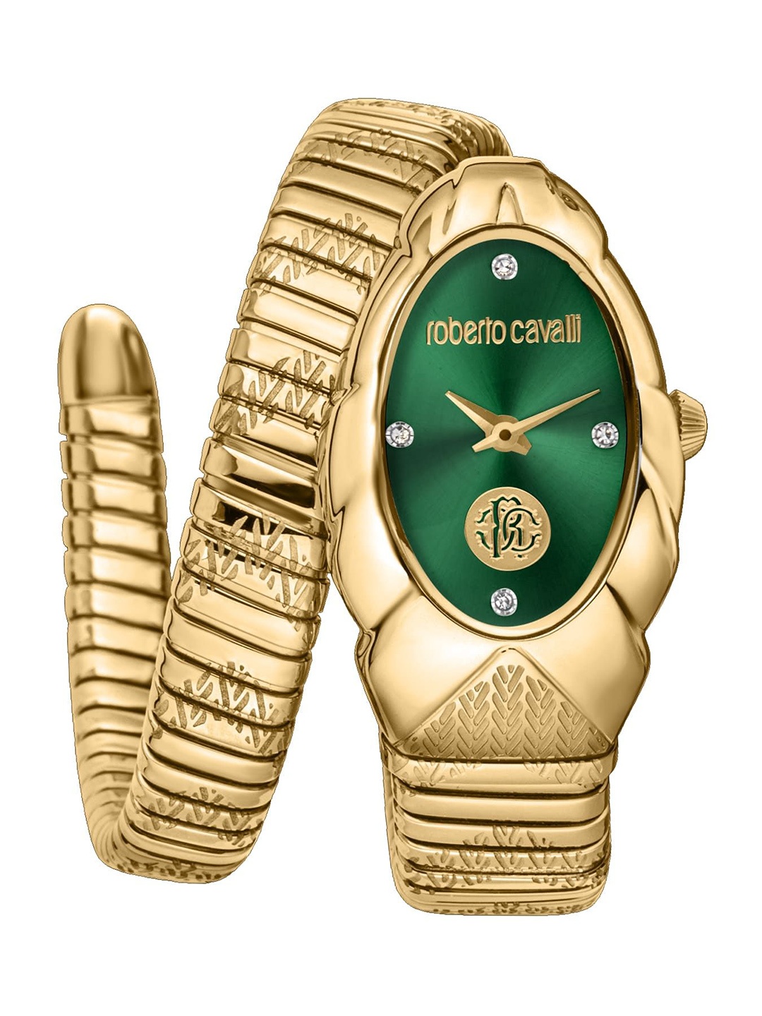 

Roberto Cavalli Women Wrap Around Analogue Watch RC5L052M0035, Gold