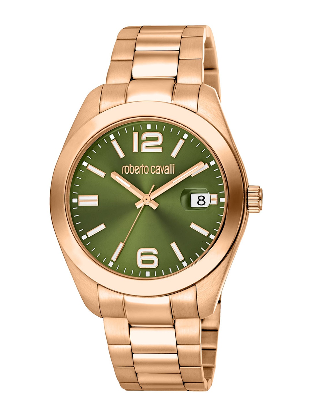 

Roberto Cavalli Men Bracelet Style Straps Analogue Automatic Watch RC5G051M0065, Green