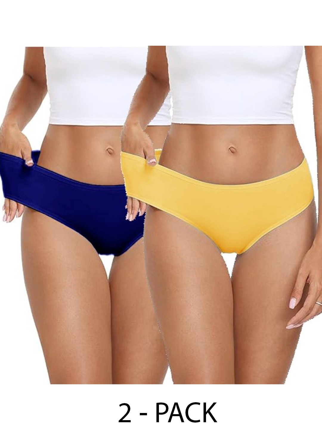 

Diving Deep Women Plus Size Pack of 2 Hipster Briefs, Blue