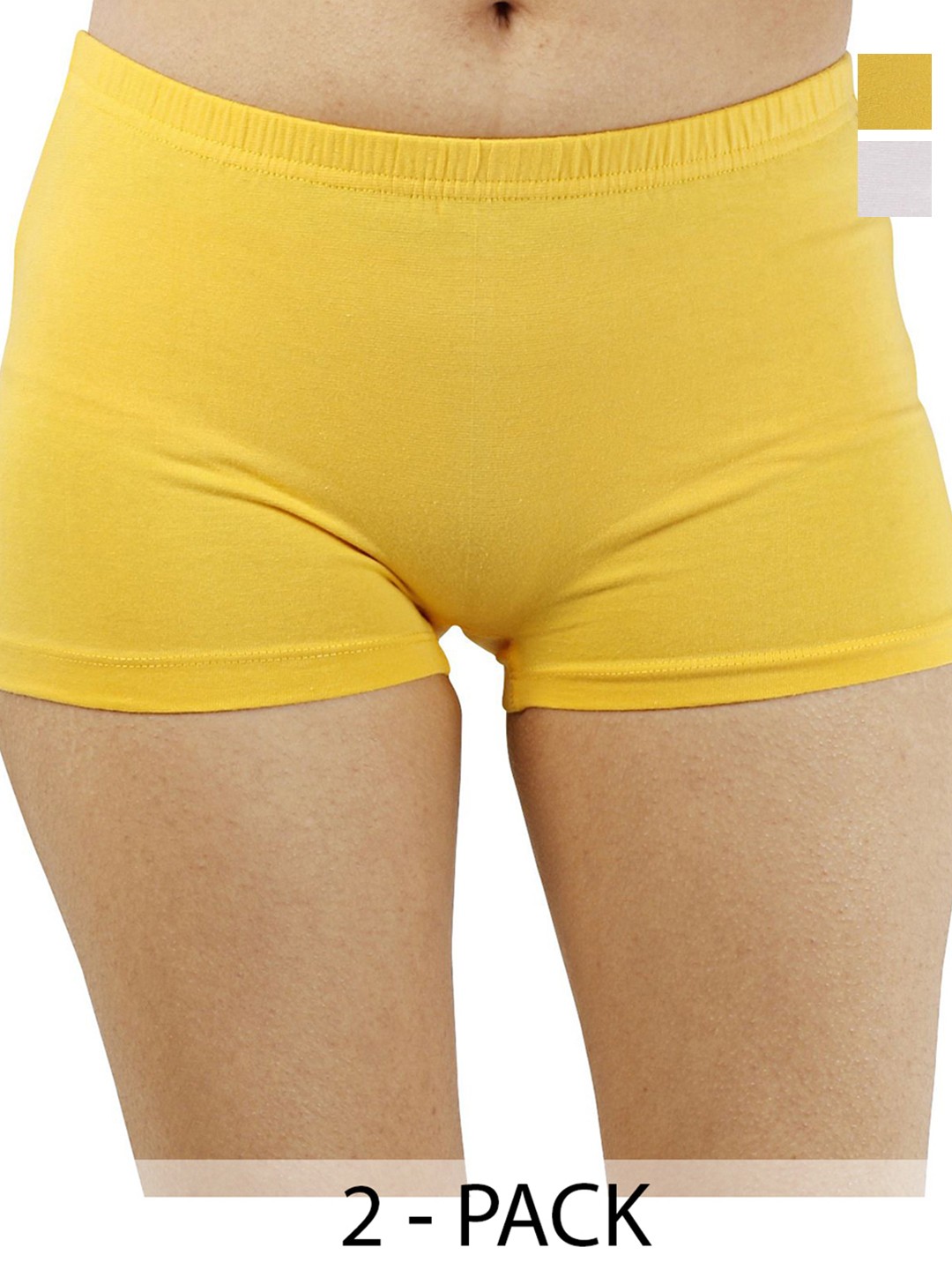 

Diving Deep Women Pack of 2 Boy Shorts Briefs, Yellow