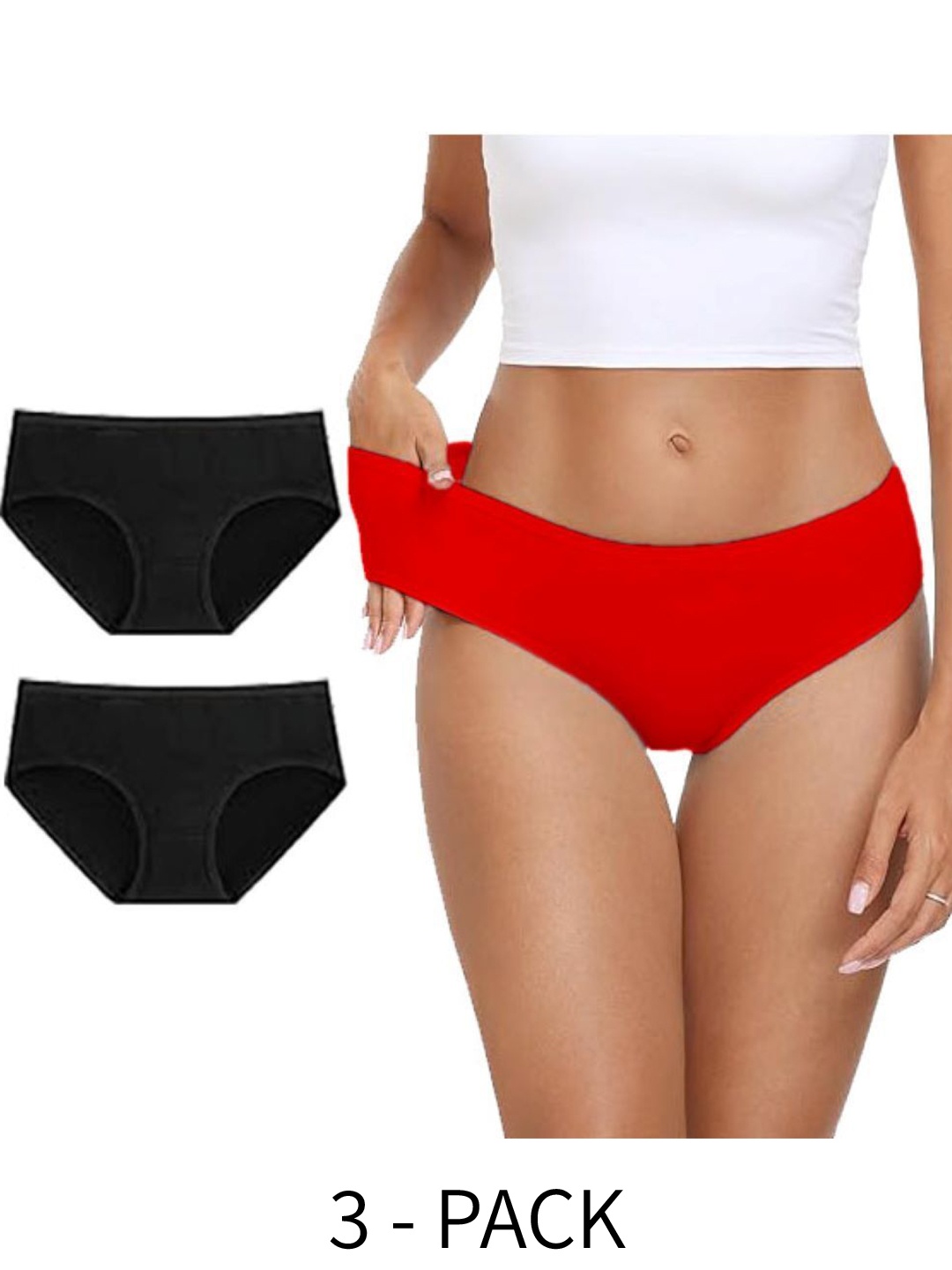 

Diving Deep Women Pack of 3 Hipster Briefs, Assorted