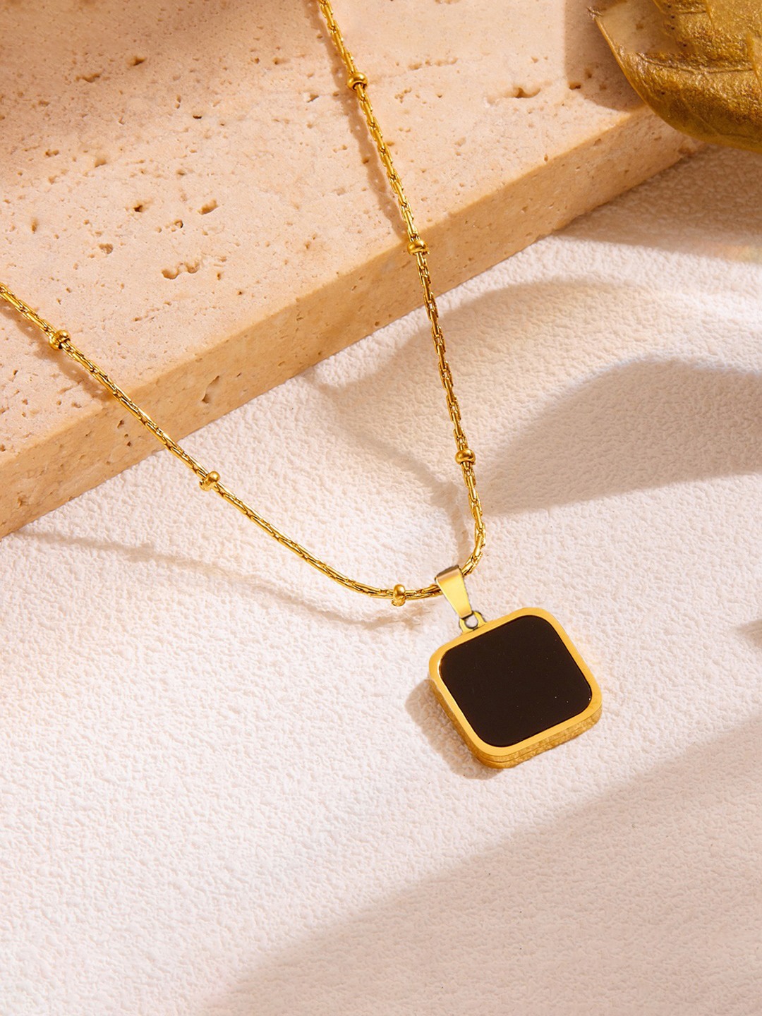 

Designs & You Gold-Plated Square Pendants with Chains