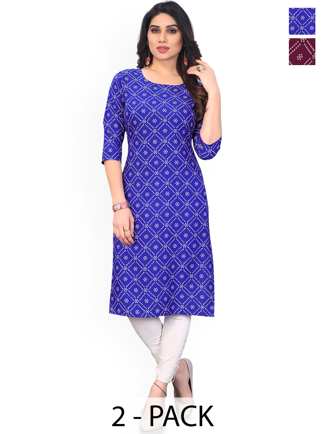 

KETAKI FASHION Women Geometric Printed Crepe Kurta, Multi
