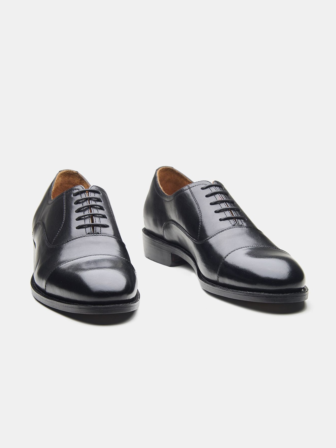 

KOZASKO Men Leather Goodyear Welted Formal Oxfords, Black