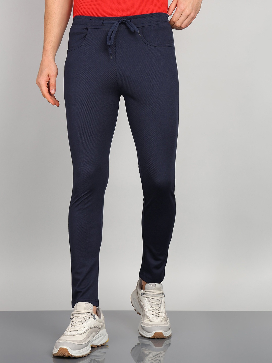 

Moda Rapido Men Slim Fit Stretchable Track Pants, Navy blue