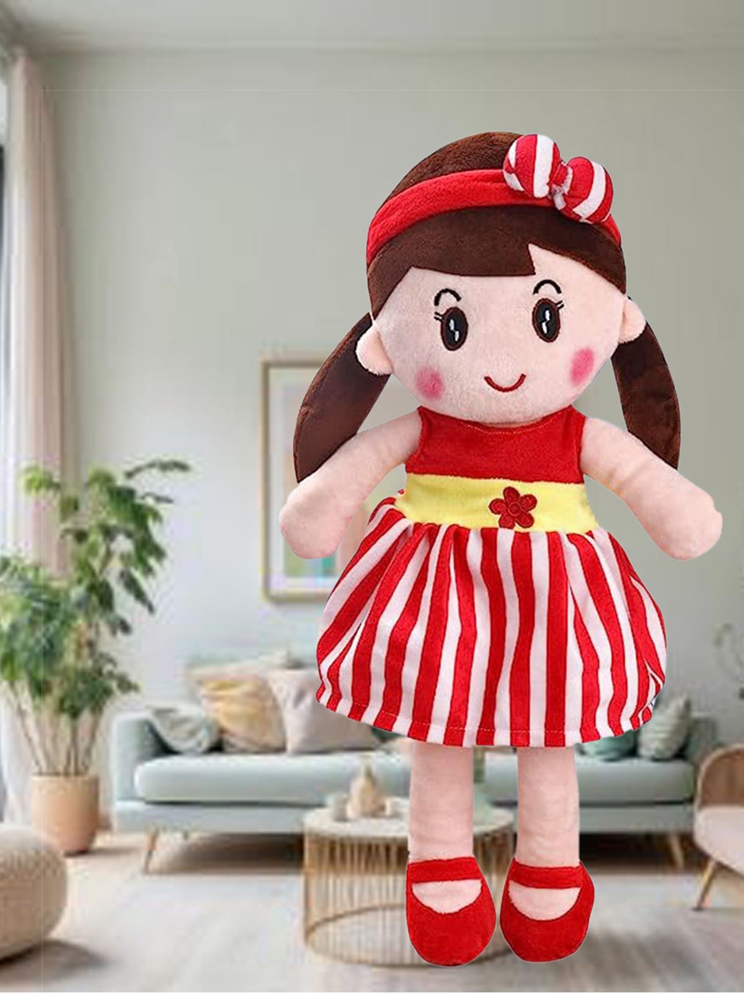 

BESTIES Microfibre Filled Non-Allergic Doll Soft Toys and Dolls, Red